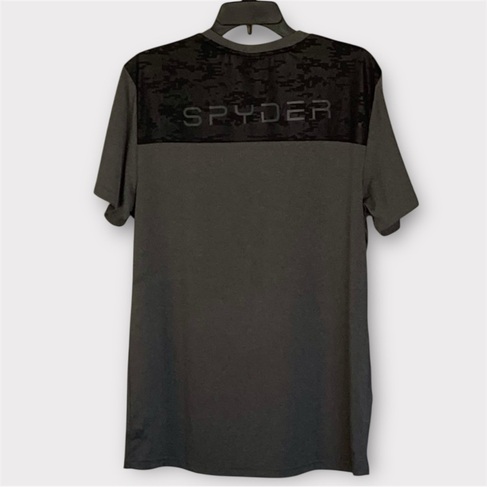 Spyder Men’s Tee Shirt Gray Medium Short Sleeve Crewneck EUC - Picture 3 of 10